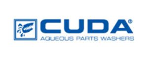 A blue and white logo of cudo