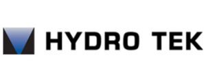 A black and white logo of hydro