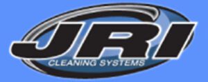 A blue and black logo for the cleaning systems company.